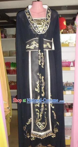 Ancient Chinese Black Palace Embroidered Costumes