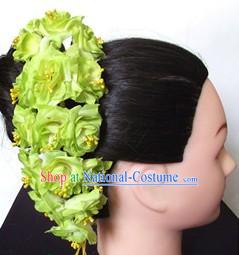 Traditional Thailand Green Flower Hair Accessories