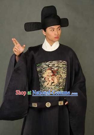 Ancient Chinese Government Official Costumes and Hat Complete Set