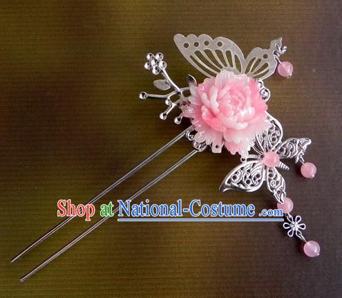 Traditional Chinese Handmade Butterfly Flower Hairpin