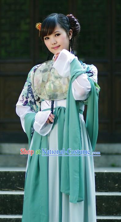 Ancient Chinese Fan Dance Costumes for Women