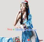 Tibetan Dancing Costume and Hair Accessories for Women