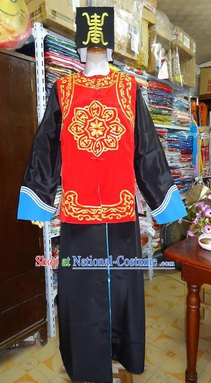 Chinese Opera Solider Costume and Hat for Men