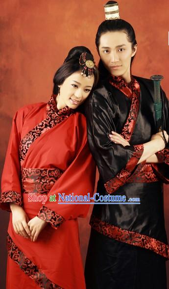 Ancient Chinese Wedding Dresses Two Complete Sets for Couple