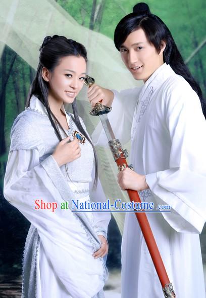 Ancient Chinese Swordsman Couple Two Complete Sets for Men and Women