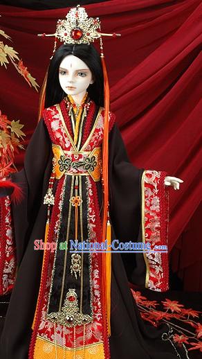 Ancient Chinese Imperial Emperor Costumes and Crown Complete Set