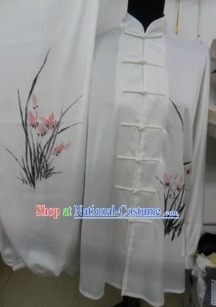 White Orchid Kung Fu and Tai Chi Silk Uniform for Women