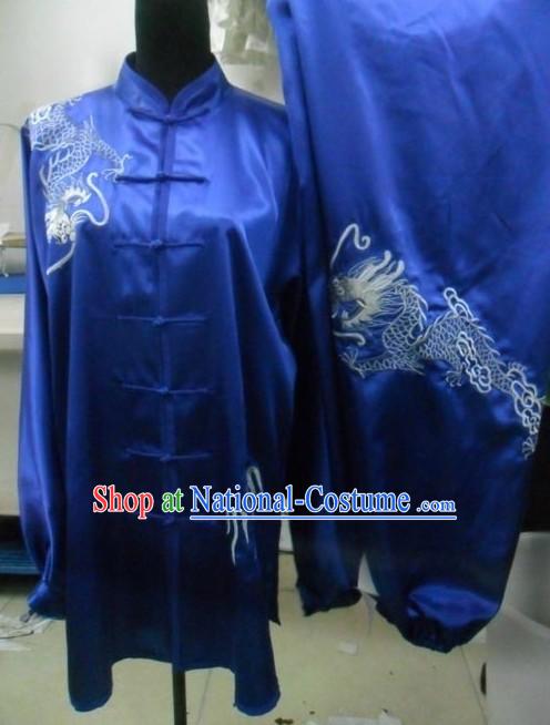 Chinese Traditional Silk Dragon Tai Chi Costumes for Men