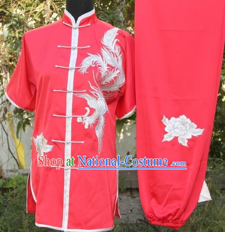 Comfortable Phoenix Kung Fu Silk Uniform for Competition