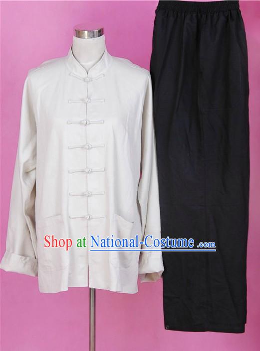 Bruce Lee Style Chinese Flax Martial Arts Costumes for Men