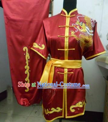 Stunning Silk Dragon Kung Fu Performance Costumes for Men