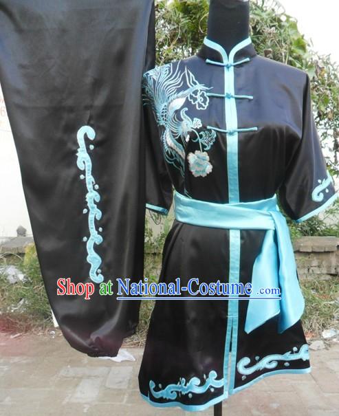 Silk Black Long Fist Changquan Uniform for Women