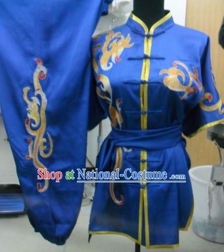 Professional Silk Kung Fu Competition Costumes for Men