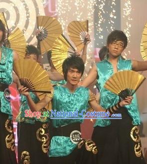 Traditional Shinning Gold Dance Fan