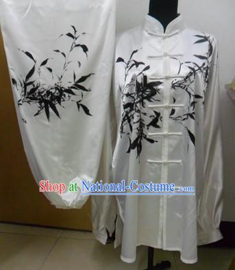 White Silk Bamboo Spirit Kung Fu Uniform for Men