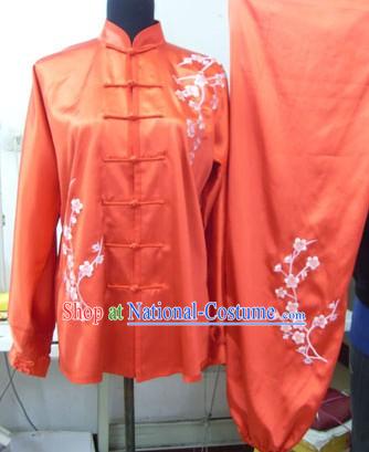 Traditional Chinese Tai Chi Silk Embroidery Uniforms for Women