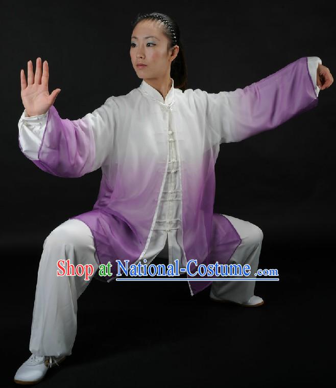 Color Transition Tai Chi Competition Clothes for Men or Women