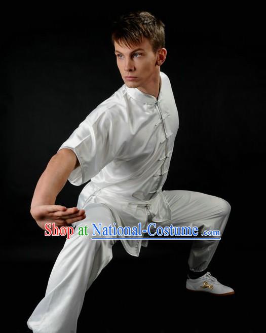 Best White Silk Tai Chi Competition Uniform for Men or Women