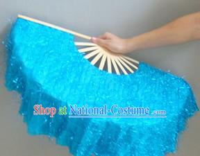 Chinese Classic Shinning Blue Dancing Fan