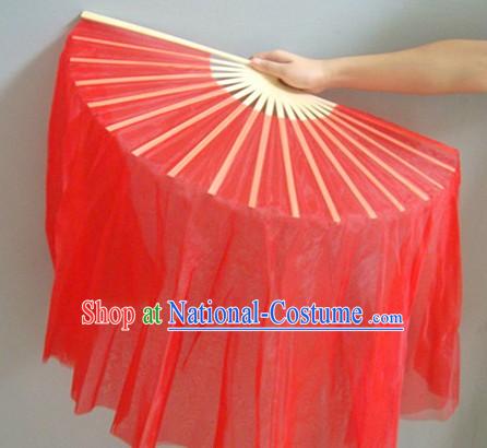 Transparent Red Dancing Fan