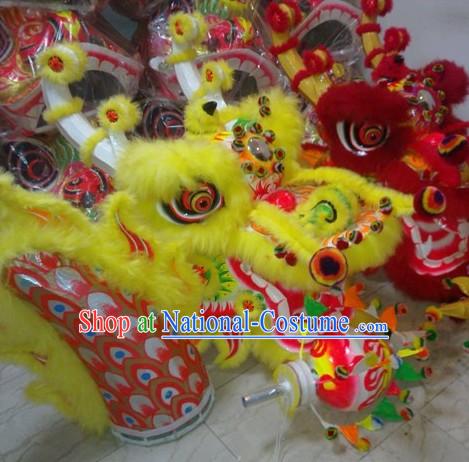 Supreme Long Wool Happy Festival Celebrations Dragon Dancing Costumes Complete Set