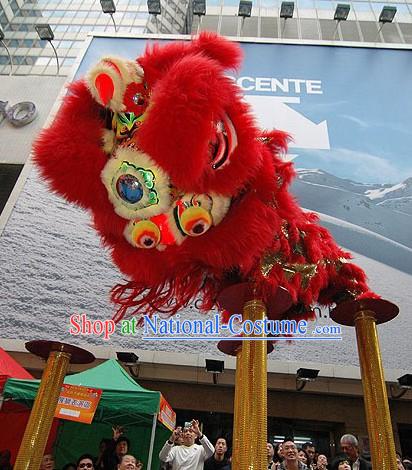 Supreme Lucky Business Opening Red Lion Dance Costume Complete Set