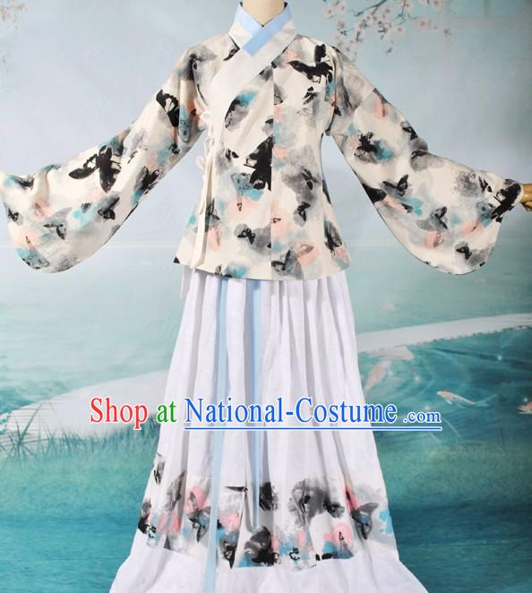 Ancient Chinese Ming Dynasty Female Butterfly Clothing Complete Set