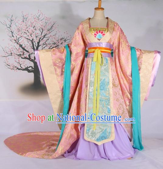 Ancient Chinese Tang Dynasty Palace Empress Costumes Complete Set for Women