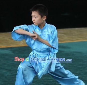 Traditional Chinese Silk Tai Chi Clothes for Children