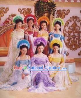 Ancient Chinese Seven Fairies Costumes Complete Set