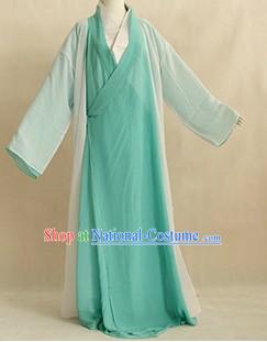 Ancient Chinese Fairytale Character Green Costumes for Women