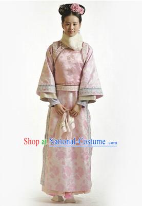 Qing Dynasty Palace Lady Clothes and Hair Accessories