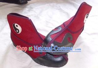 Traditional Chinese Red Taoist Tai Chi Cloud Boots