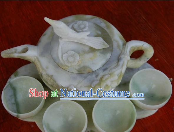 Chinese Lantian Jade Stone Teapot