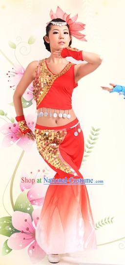 Chinese Dai Ethnic Dance Costumes for Women