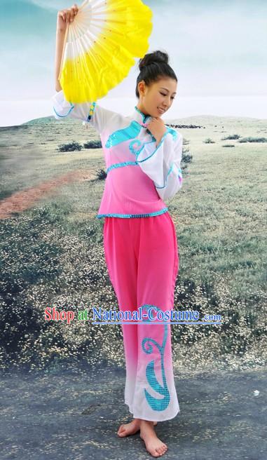 Chinese Classical Fan Dance Costumes for Women