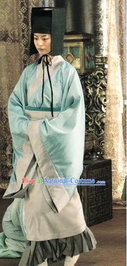 Ancient Chinese Han Dynasty Government Official Costumes and Hat