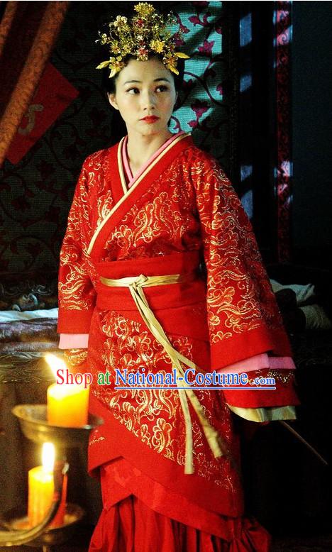 Ancient Chinese Wedding Dress Complete Set for Women