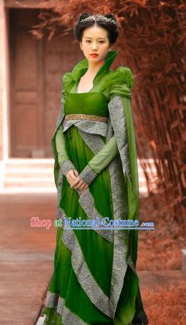 Ancient Chinese Green Fairy Costumes Complete Set