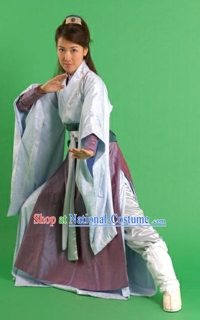 Ancient Chinese Knight Woman Costumes Complete Set