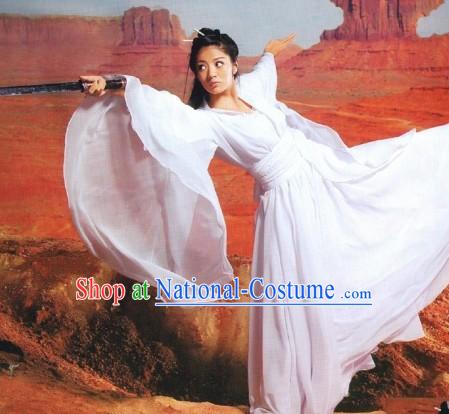 Ancient Chinese Swords Woman Costumes Complete Set