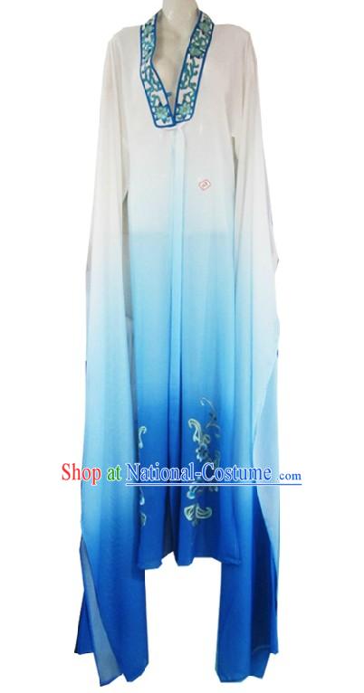 Ancient Chinese Color Transition Long Sleeve Dance Costumes for Women