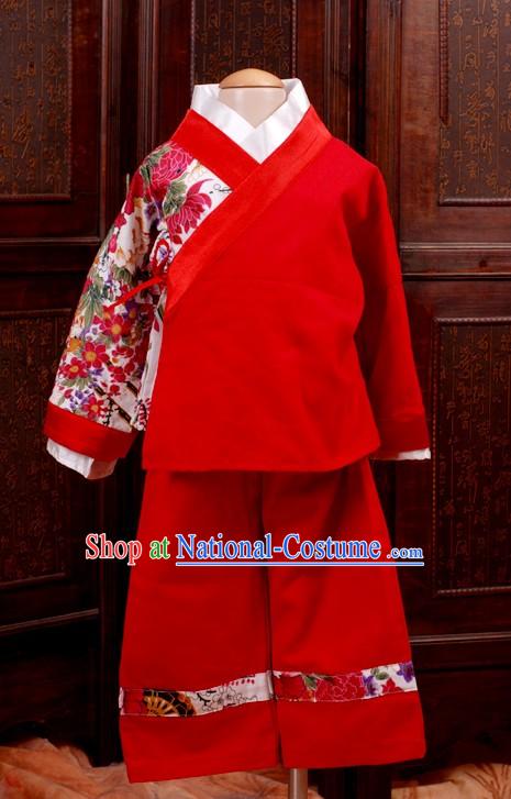 Ancient Chinese New Year Celebration Clothing for Children