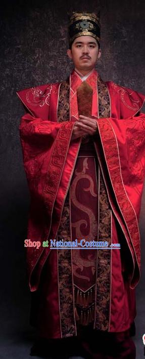 Ancient Chinese Emperor Wedding Clothing for Men