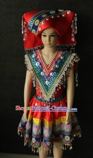 Chinese Zhuang Ethnic Clothes for Women