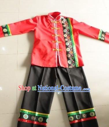 Chinese Zhuang Ethnic Clothes for Men