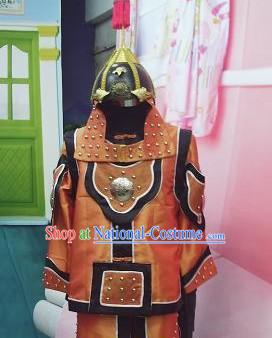 Ancient Chinese General Warrior Costumes and Helemt for Men