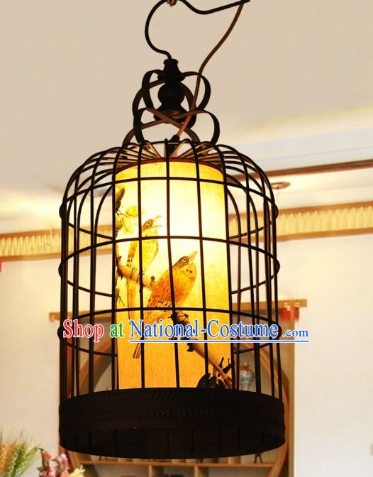 Chinese Antique Style Birdcage Hanging Palace Lantern