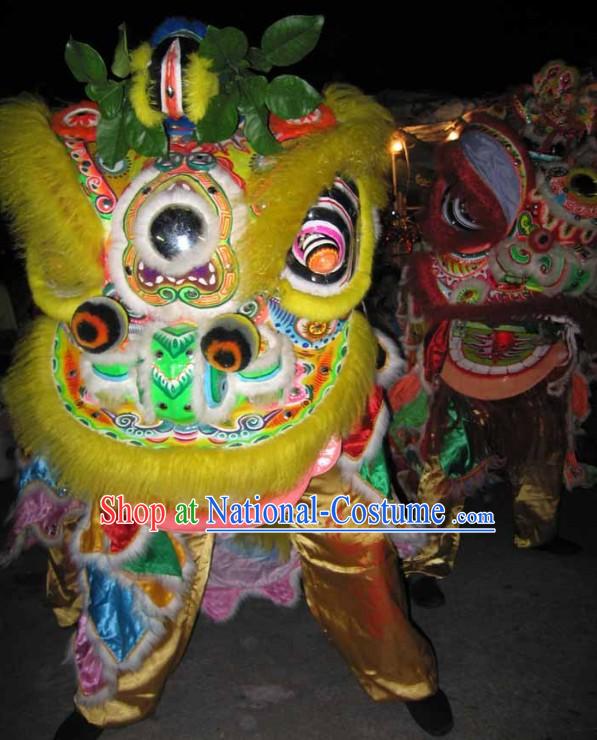 Happy Chinese New Year Lion Dancing Costumes Complete Sets