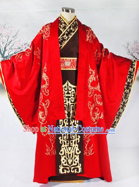 Chinese Classic Auspicious Bridegroom Han Fu Wedding Dress Complete Set